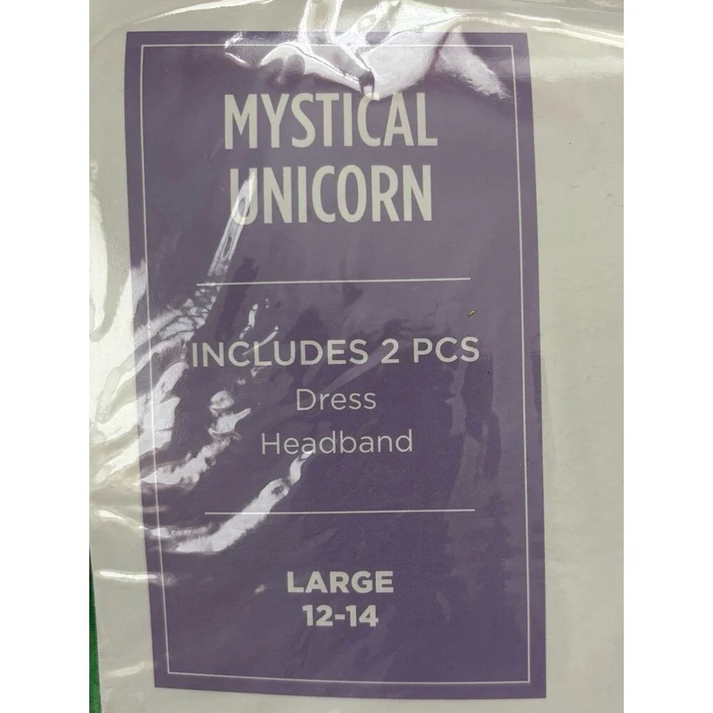 Mystical Unicorn Girl Fantasy Fancy Dress Up Halloween Child Costume L NEW